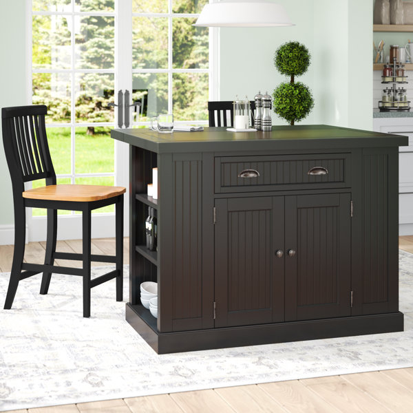 Beachcrest Home Rabin Kitchen Island with Granite Top & Reviews | Wayfair